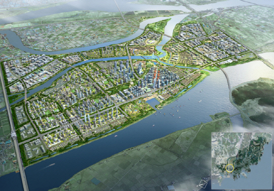 에코델타시티 조감도. 출처 부산에코델타시티